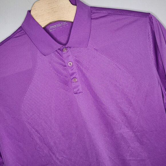 Nike Golf Tour Performance Mens Short Sleeve Dri‎ Fit Golf Polo Purple Size XXL - Picture 1 of 11
